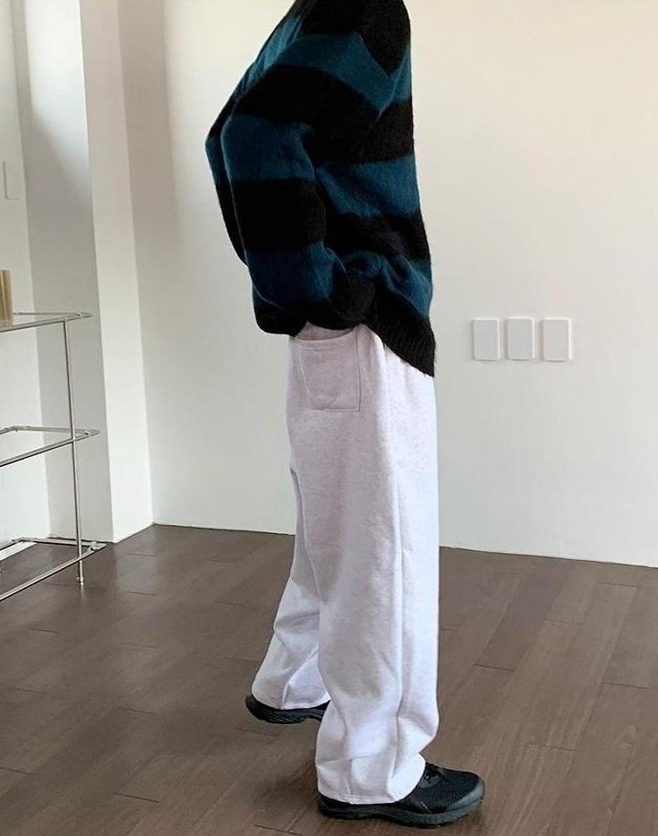 Striped Mohair Knit Sweater