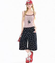 Striped Print Slim Camisole Top