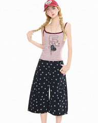 Striped Print Slim Camisole Top