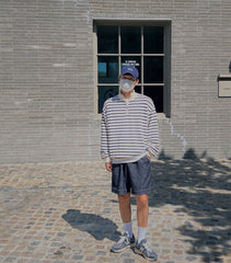 Striped Pullover Sweatshirt