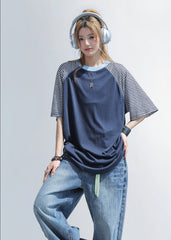 Striped Raglan Sleeve Sun Protection Top