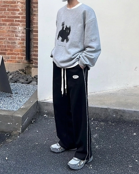 Striped Relaxed Fit Casual Trousers