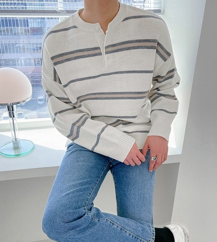 Striped Relaxed Fit Sweater