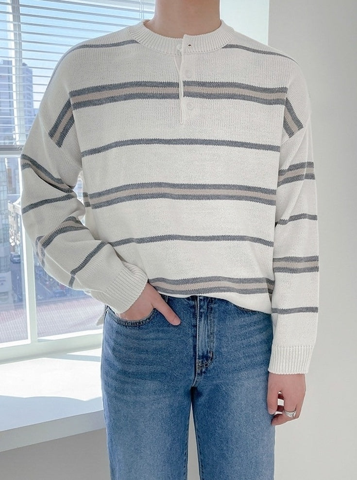 Striped Relaxed Fit Sweater