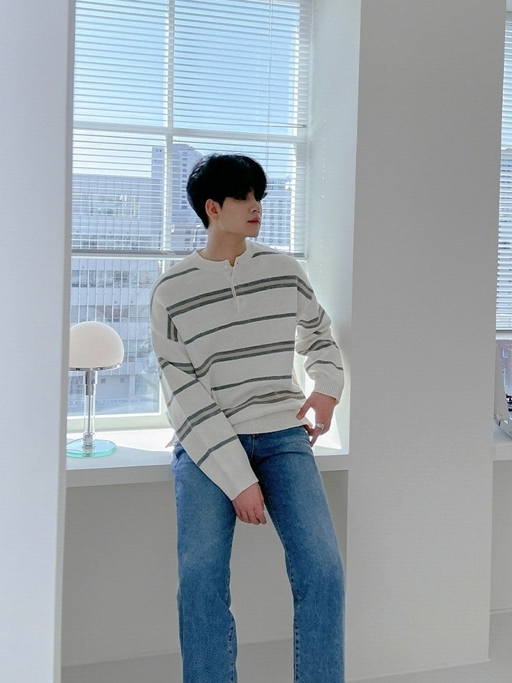 Striped Relaxed Fit Sweater