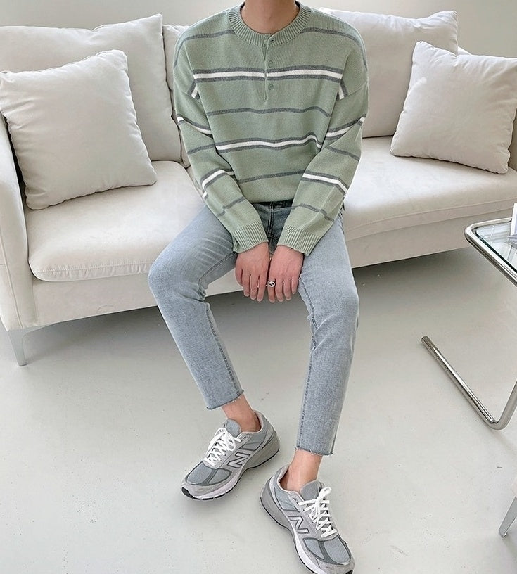 Striped Relaxed Fit Sweater