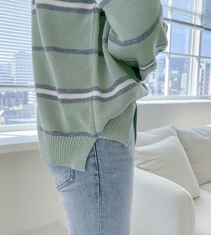 Striped Relaxed Fit Sweater