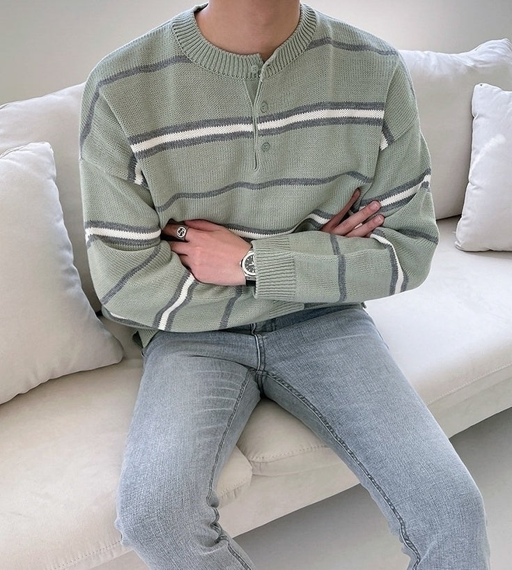 Striped Relaxed Fit Sweater