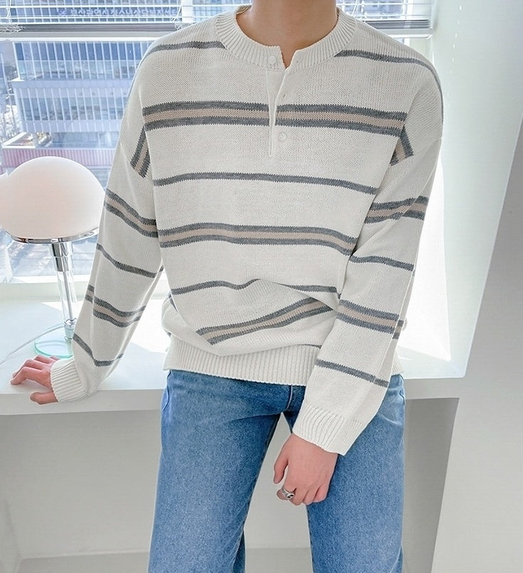 Striped Relaxed Fit Sweater