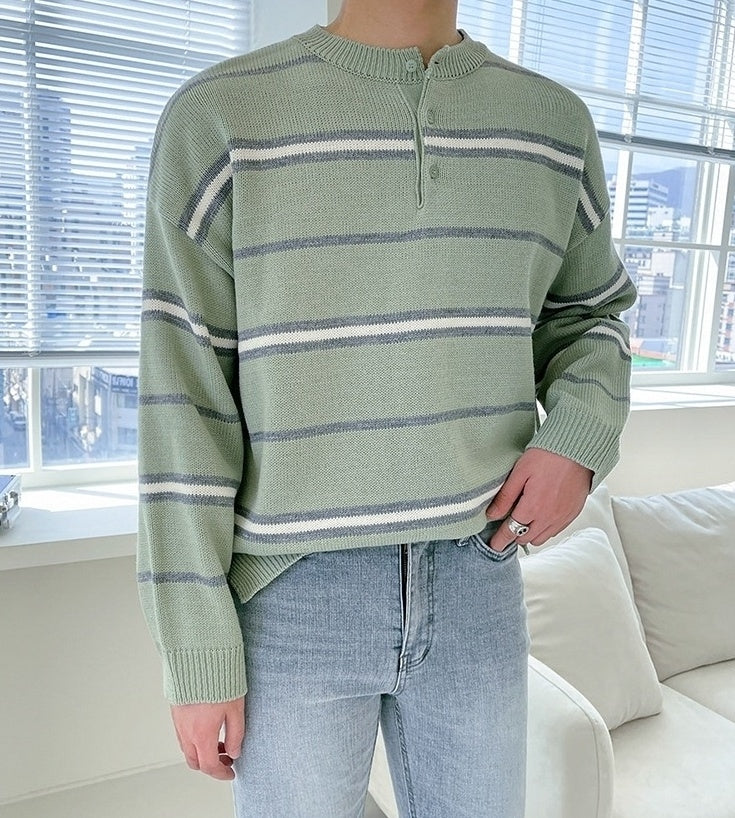 Striped Relaxed Fit Sweater