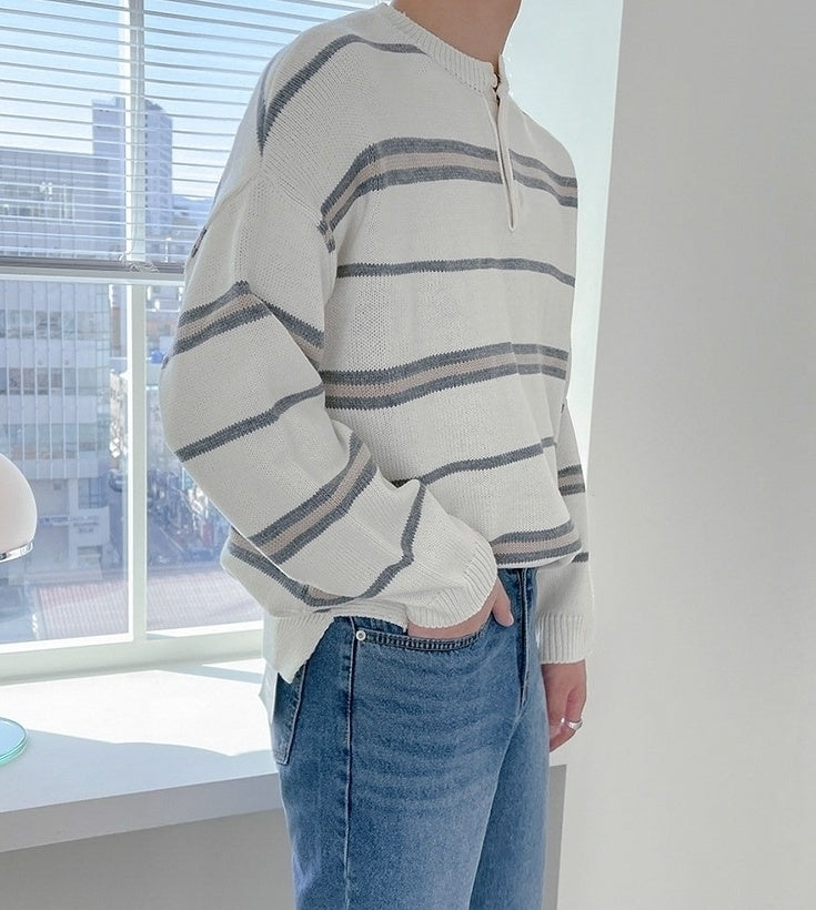 Striped Relaxed Fit Sweater
