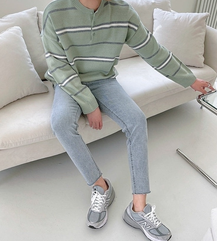 Striped Relaxed Fit Sweater