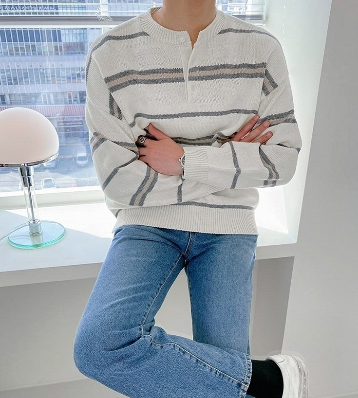 Striped Relaxed Fit Sweater