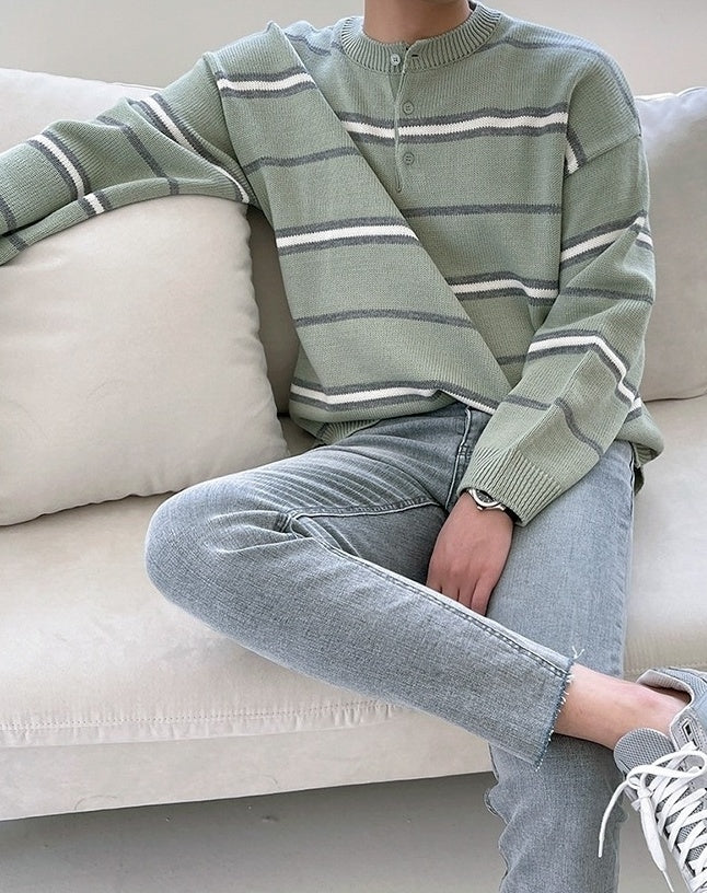 Striped Relaxed Fit Sweater