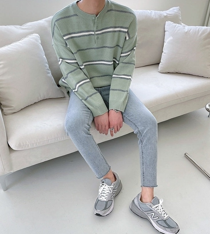Striped Relaxed Fit Sweater