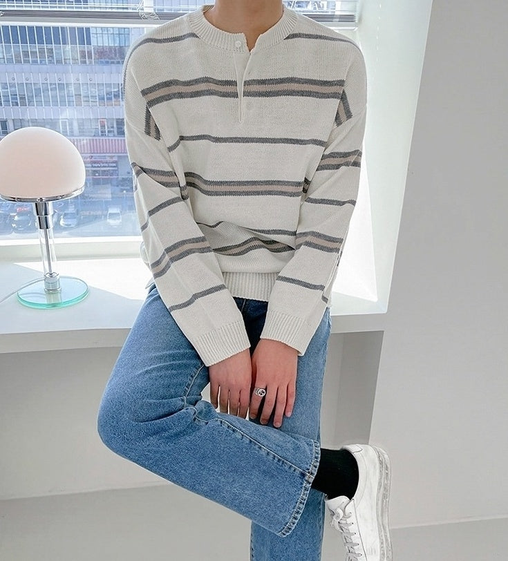 Striped Relaxed Fit Sweater