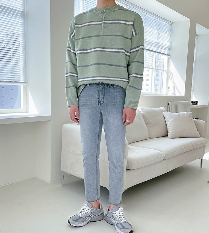 Striped Relaxed Fit Sweater