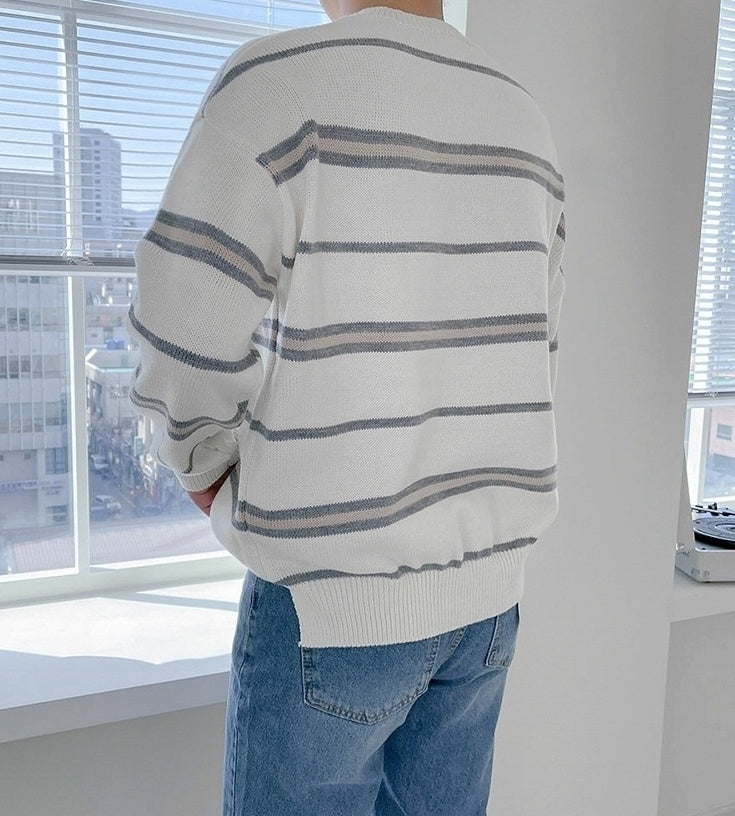 Striped Relaxed Fit Sweater