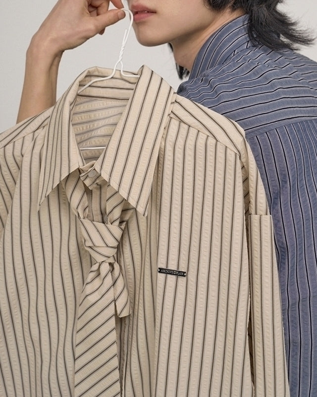 Striped Short Sleeve Casual Shirt Academy Style