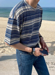 Striped Short Sleeve Casual T-Shirt