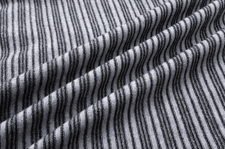 Striped Slim Knit Henley Top