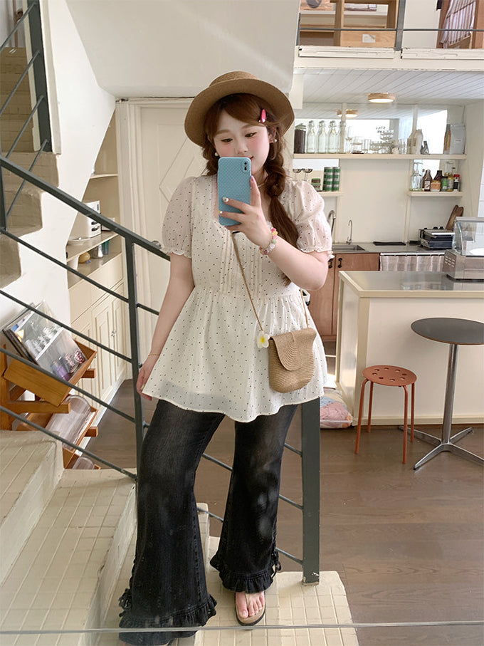 Style Loose Flare Jeans Pants