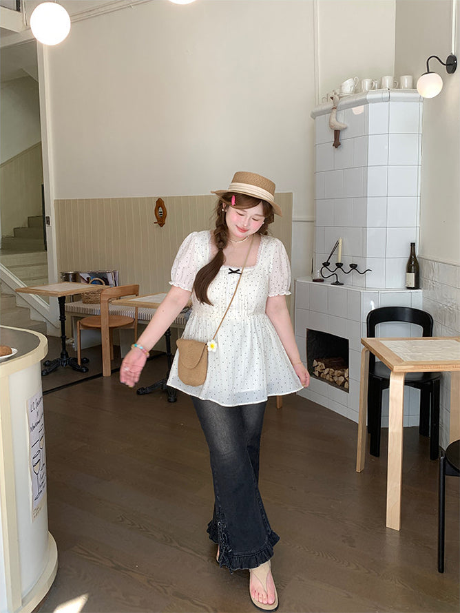 Style Loose Flare Jeans Pants