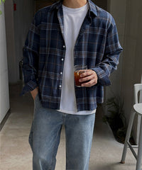Style Plaid Long Sleeve Casual Shirt