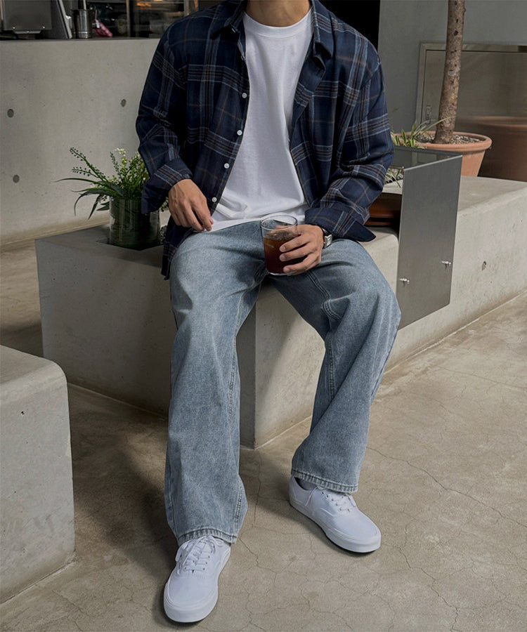 Style Plaid Long Sleeve Casual Shirt