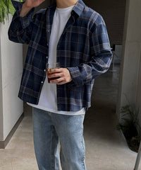 Style Plaid Long Sleeve Casual Shirt