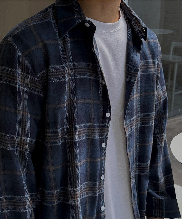 Style Plaid Long Sleeve Casual Shirt