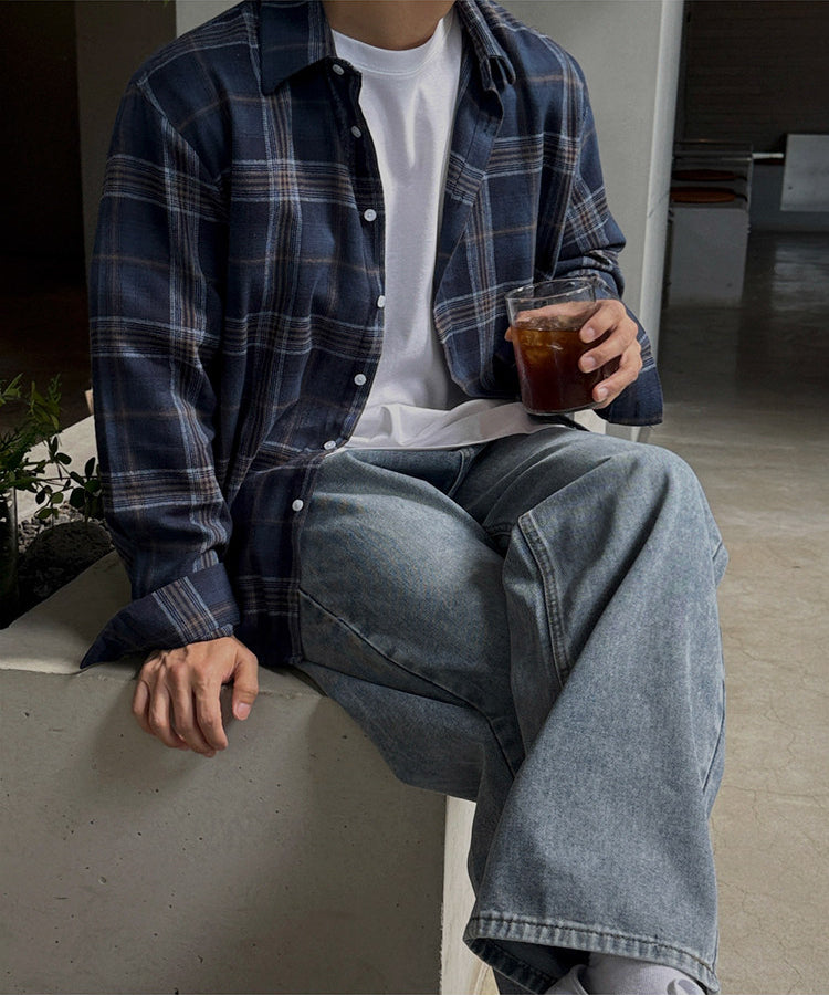 Style Plaid Long Sleeve Casual Shirt