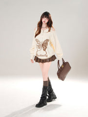 Style Pleated A Line Mini Skirt