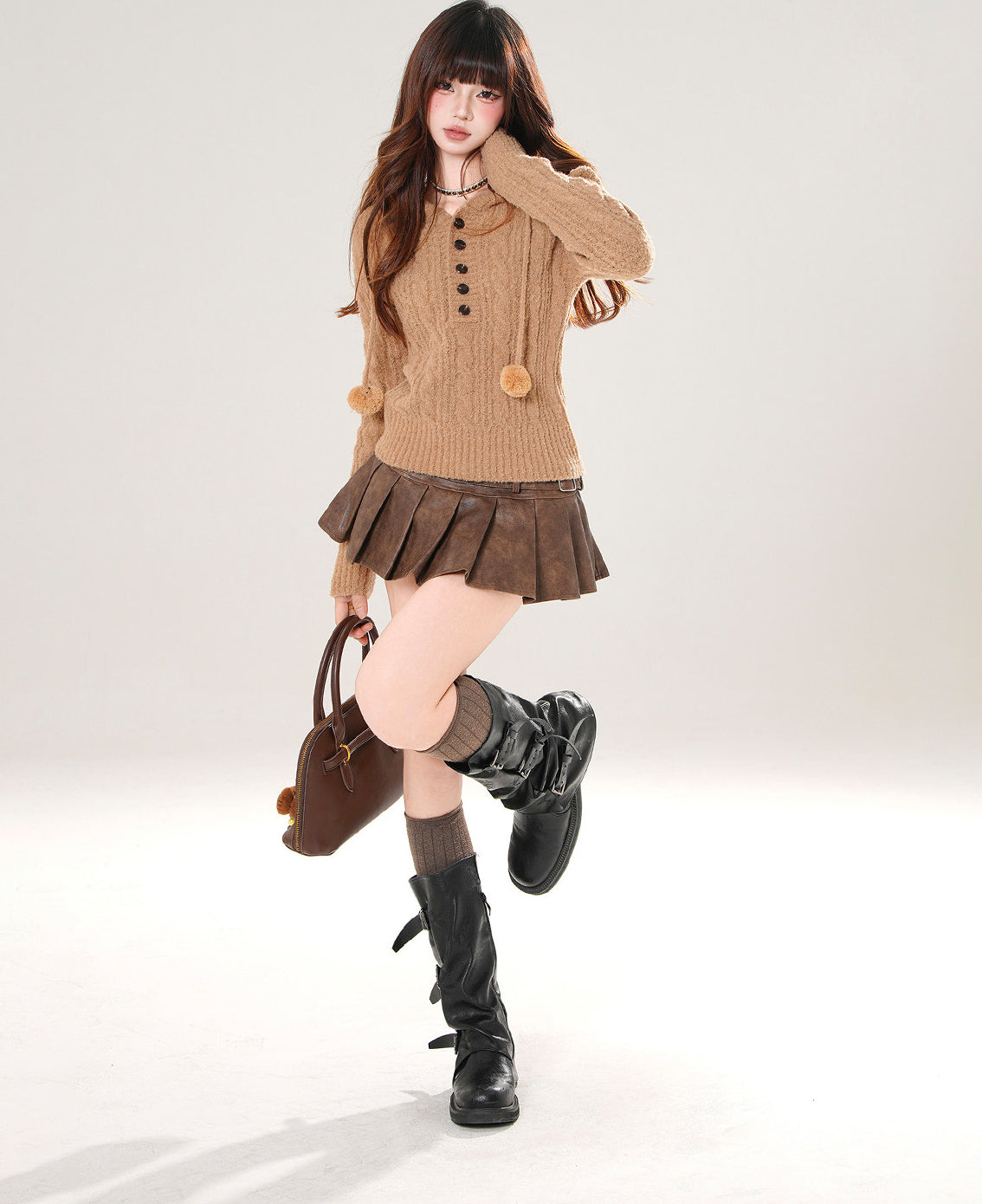 Style Pleated A Line Mini Skirt