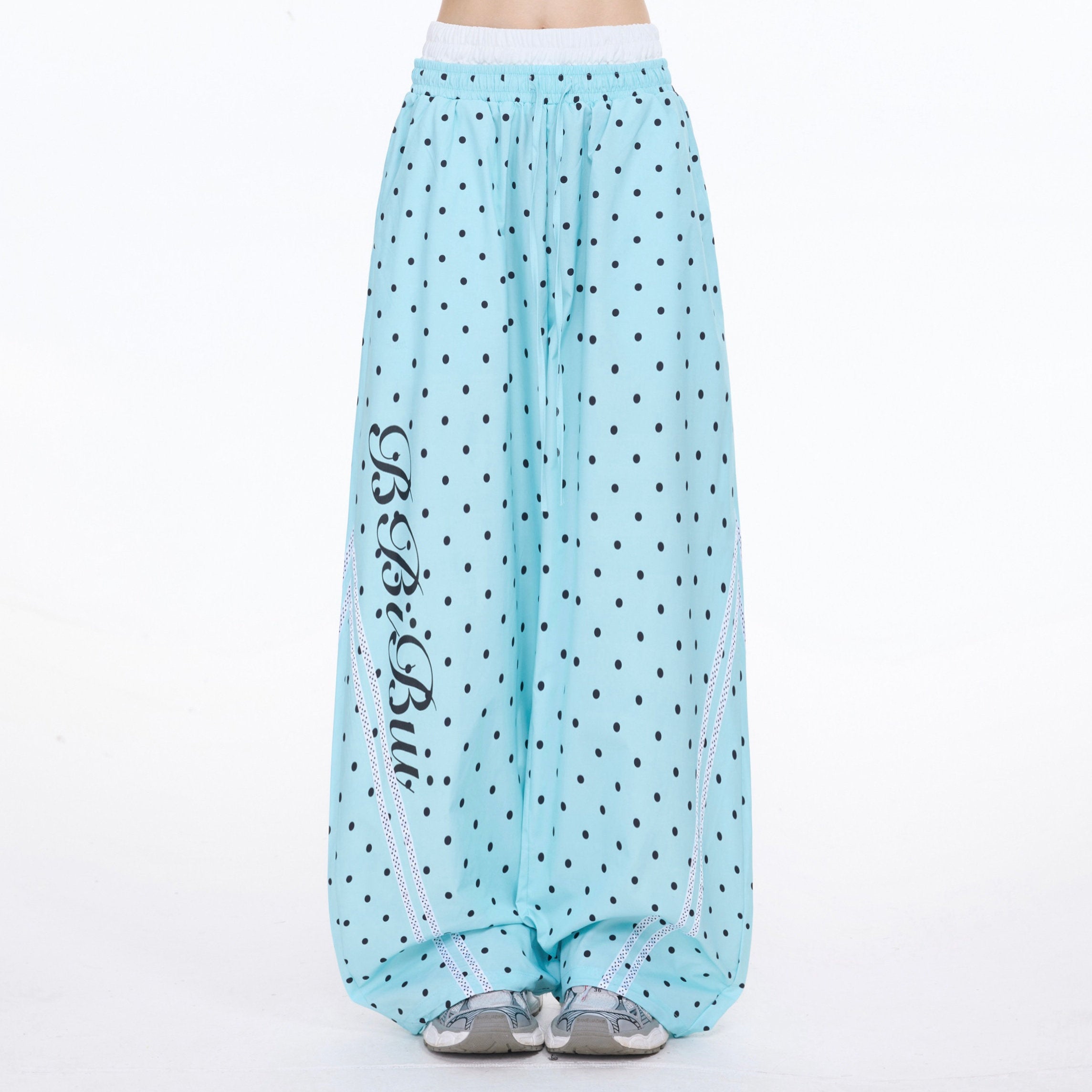 Style Striped Polka Dot Wide Leg Pants