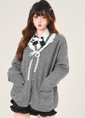 Style V Neck Cardigan Sweater Jacket