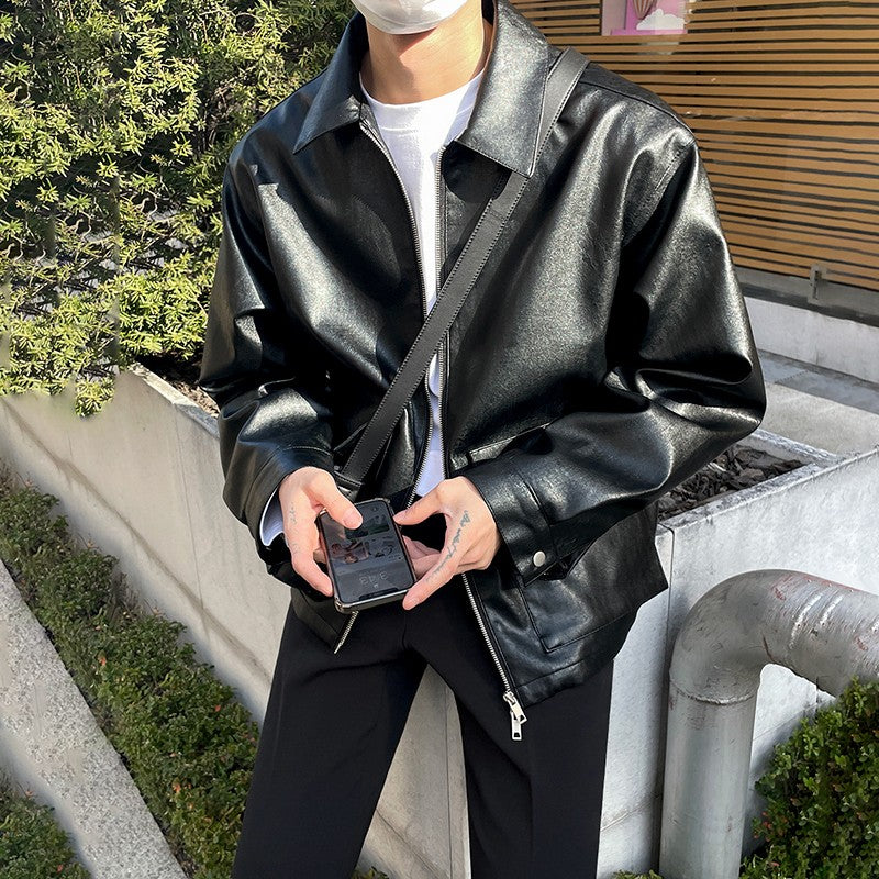 Stylish Biker PU Leather Jacket
