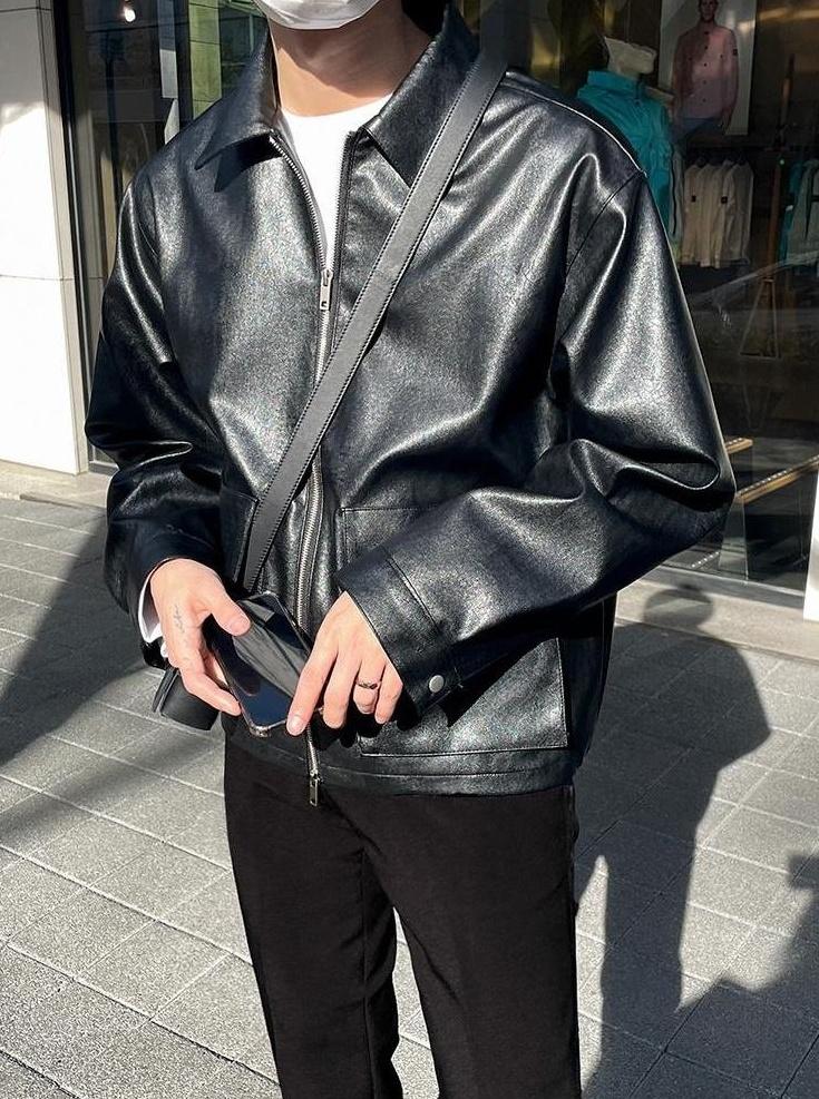 Stylish Biker PU Leather Jacket