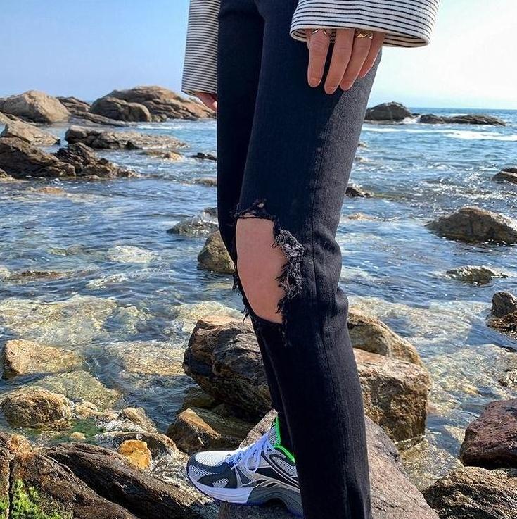 Stylish Black Ripped Denim Pants