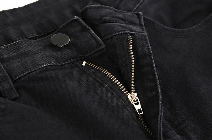 Stylish Black Ripped Denim Pants