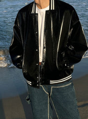 Stylish Color Block Bomber Flight Jacket