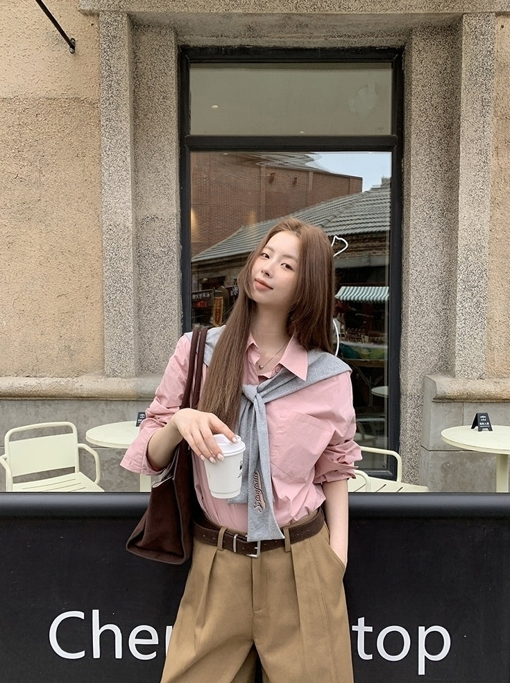 Stylish Gray Travel Shawl Cardigan