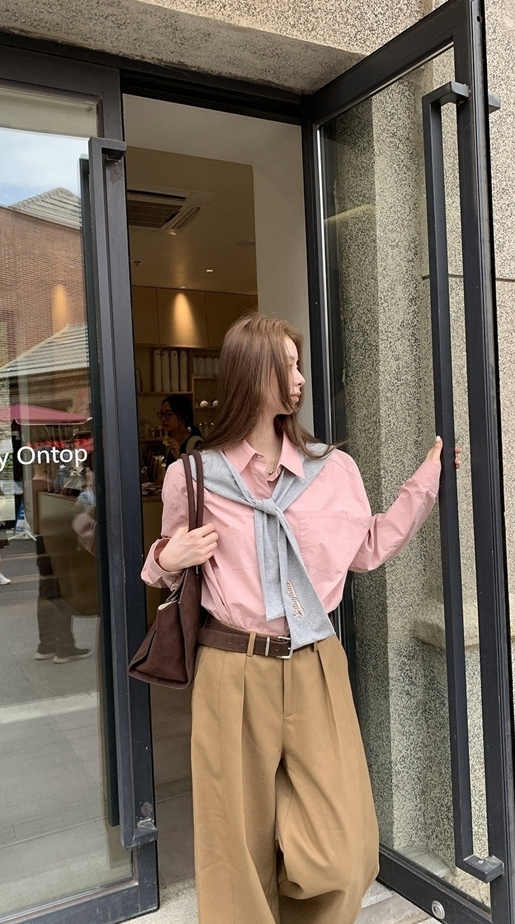 Stylish Gray Travel Shawl Cardigan