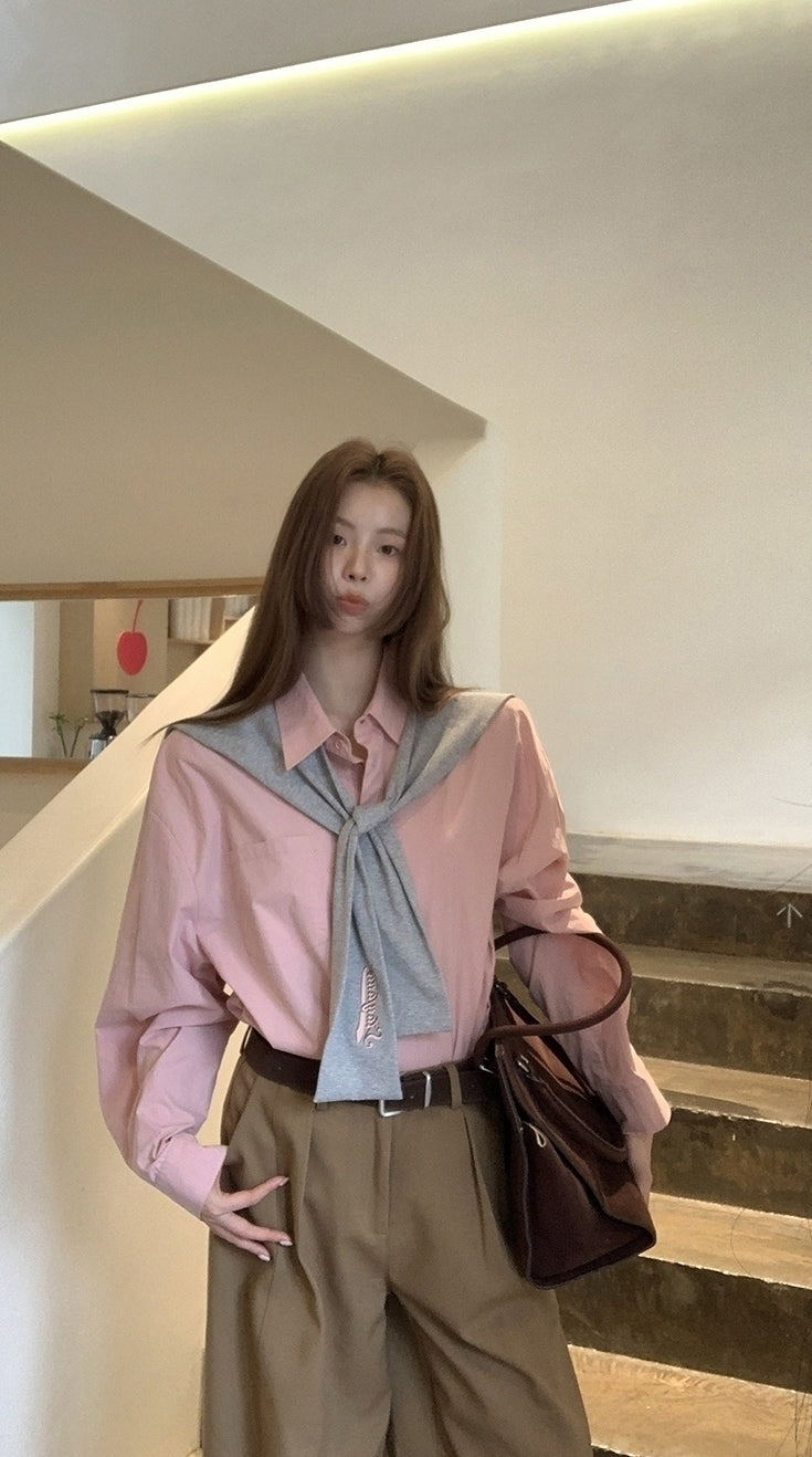 Stylish Gray Travel Shawl Cardigan