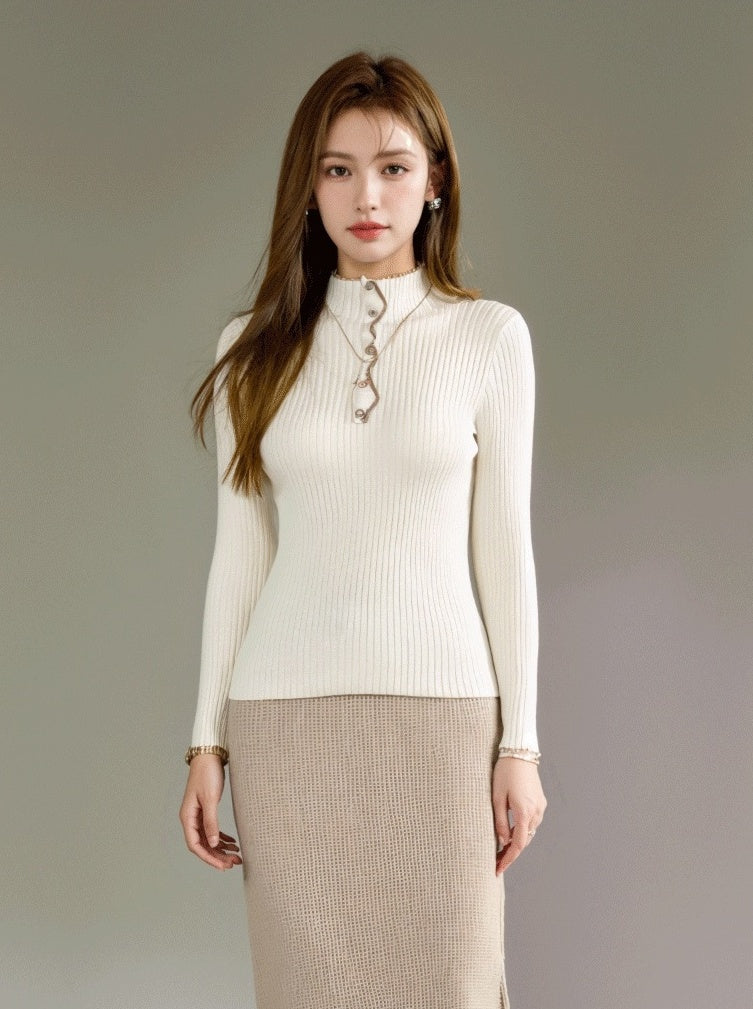 Stylish High Neck Sweater Base Shirt
