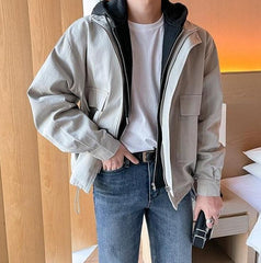 Stylish Hooded Layered Jacket