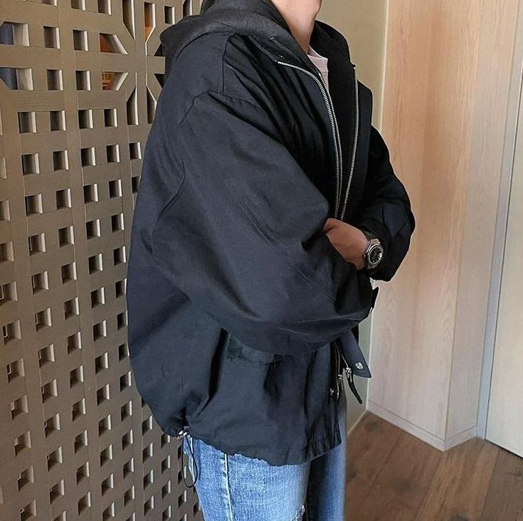 Stylish Hooded Layered Jacket