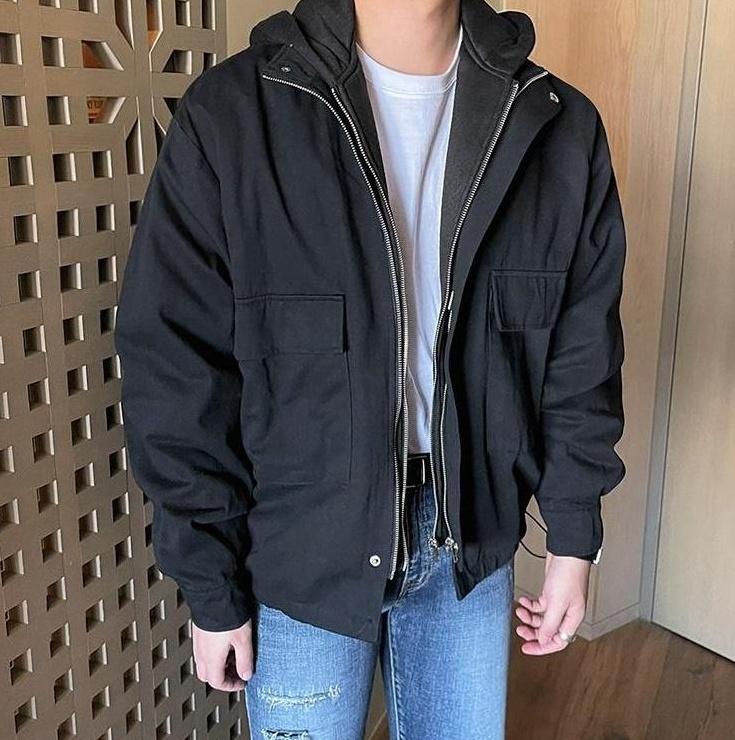 Stylish Hooded Layered Jacket