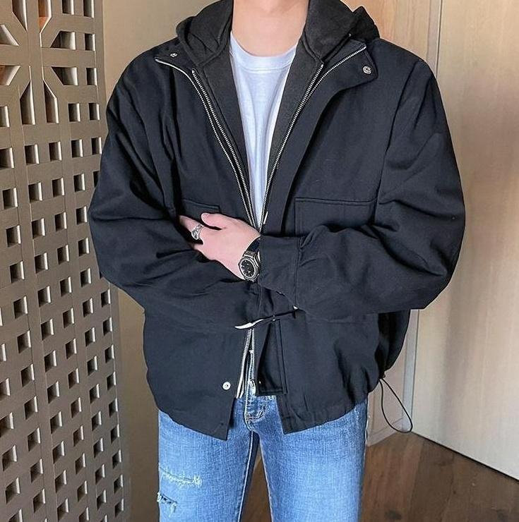 Stylish Hooded Layered Jacket