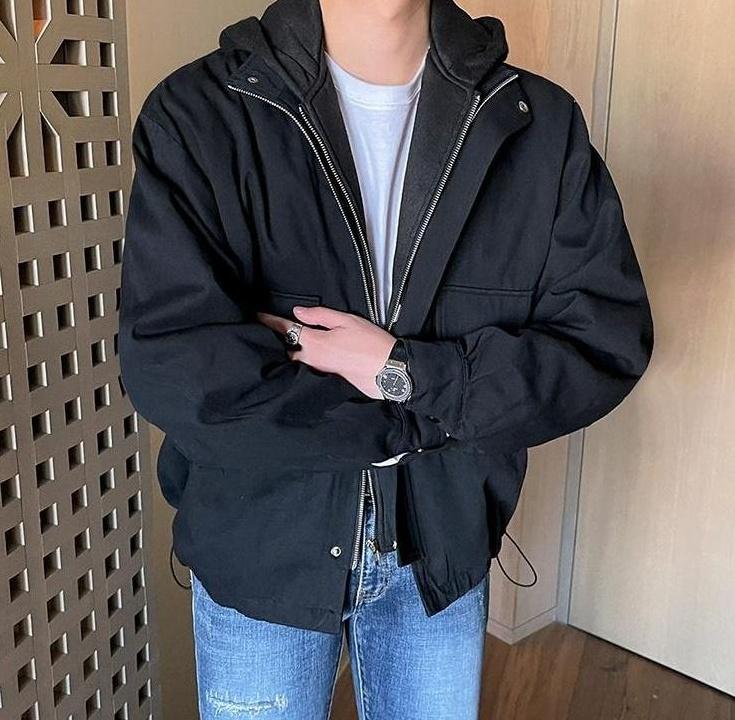 Stylish Hooded Layered Jacket